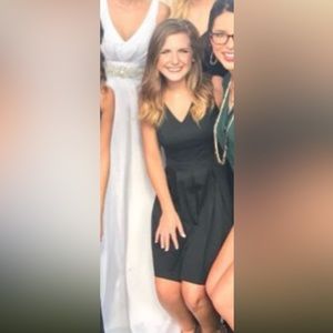 Banana Republic Petite Black V-Neck Dress size 00P